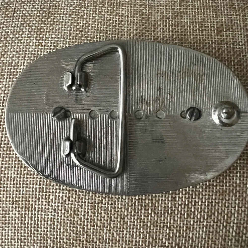 Vintage Deutsches Reich 1913 Funf Mark Coin Belt Buckle Silver Tone 3.5